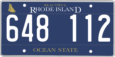 RI license plate 648112