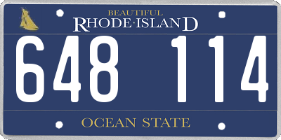 RI license plate 648114