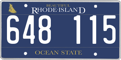 RI license plate 648115