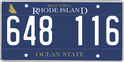 RI license plate 648116