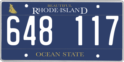 RI license plate 648117