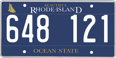 RI license plate 648121