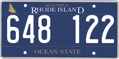RI license plate 648122