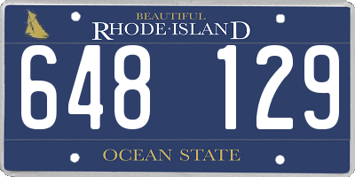 RI license plate 648129