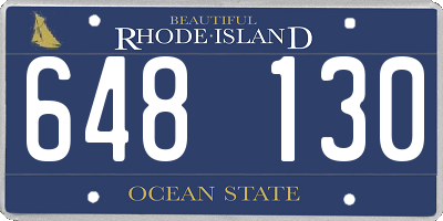 RI license plate 648130