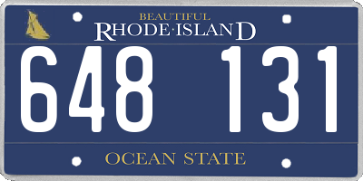 RI license plate 648131