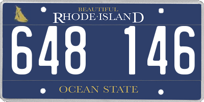 RI license plate 648146