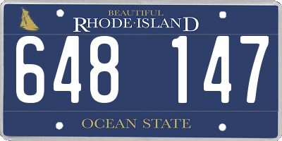 RI license plate 648147