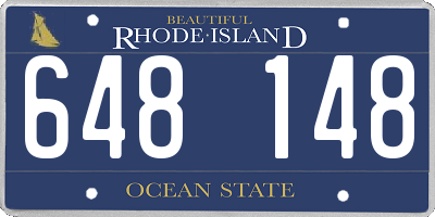 RI license plate 648148