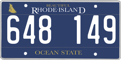 RI license plate 648149