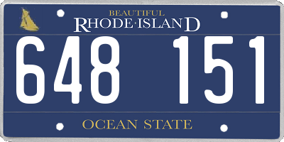 RI license plate 648151
