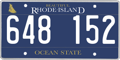 RI license plate 648152