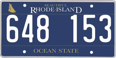 RI license plate 648153