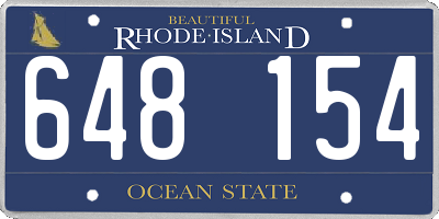 RI license plate 648154
