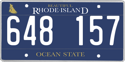 RI license plate 648157