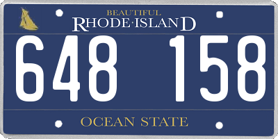 RI license plate 648158
