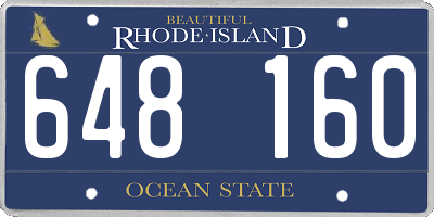 RI license plate 648160