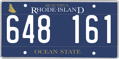RI license plate 648161
