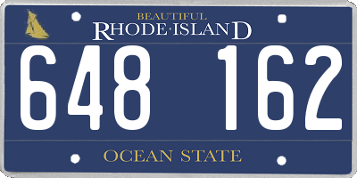 RI license plate 648162