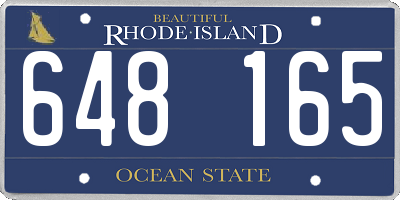 RI license plate 648165