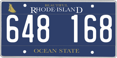 RI license plate 648168