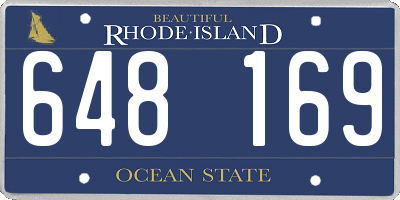 RI license plate 648169