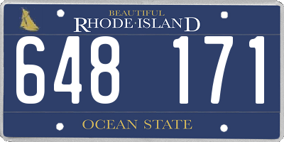 RI license plate 648171