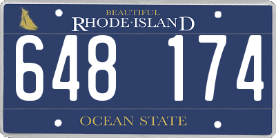RI license plate 648174