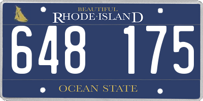 RI license plate 648175