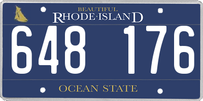 RI license plate 648176