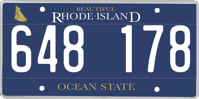 RI license plate 648178