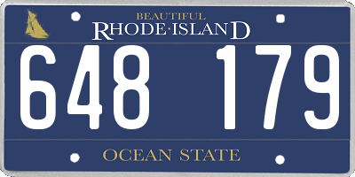 RI license plate 648179