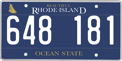 RI license plate 648181