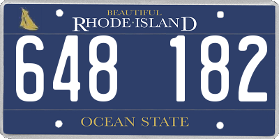 RI license plate 648182