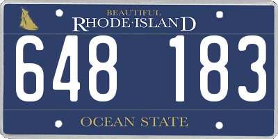 RI license plate 648183