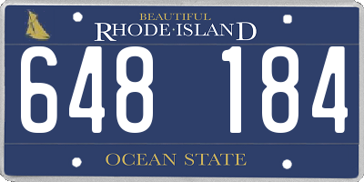 RI license plate 648184