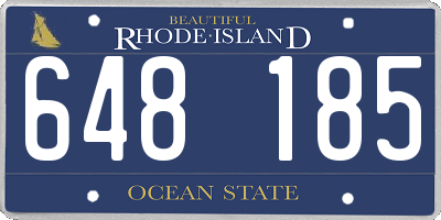 RI license plate 648185