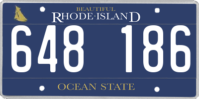 RI license plate 648186