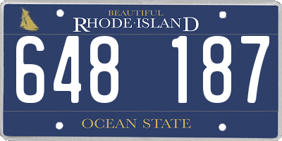 RI license plate 648187