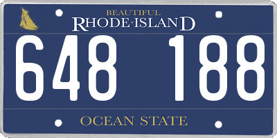 RI license plate 648188