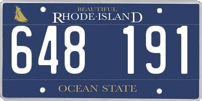 RI license plate 648191