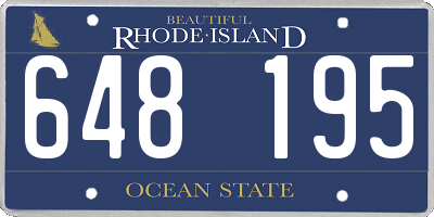RI license plate 648195
