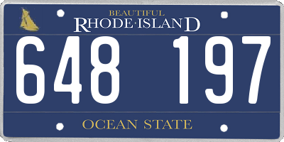 RI license plate 648197