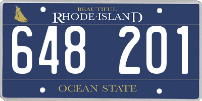 RI license plate 648201