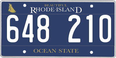 RI license plate 648210