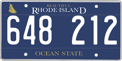RI license plate 648212