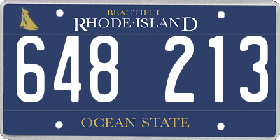 RI license plate 648213