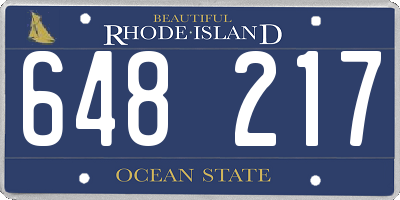 RI license plate 648217