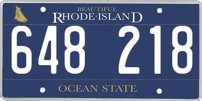 RI license plate 648218