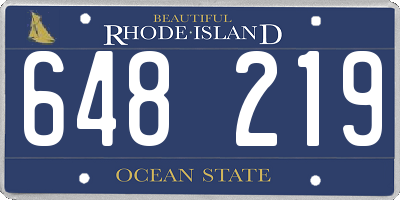 RI license plate 648219